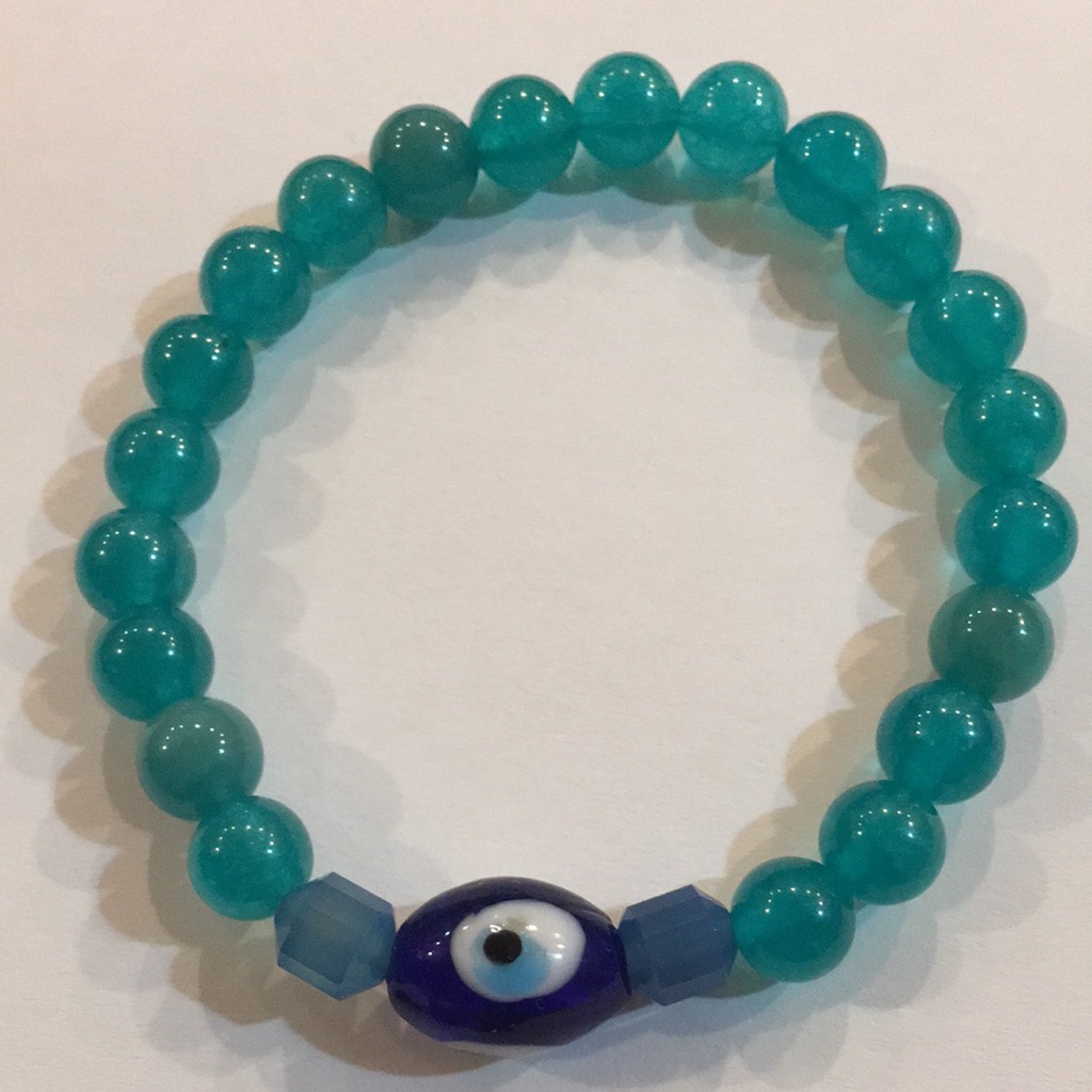 Mozambique Amazonite And Mystic Crystal Quartz Protection Talisman Bracelet